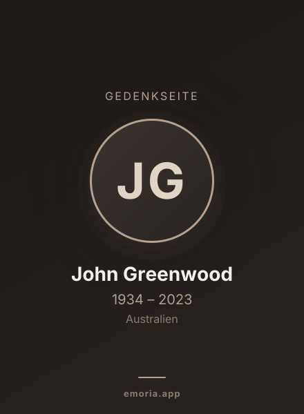 Gedenkportrait von John Greenwood