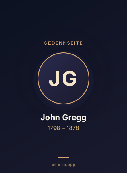Gedenkportrait von John Gregg