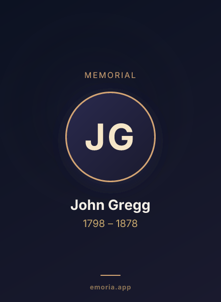 Memorial portrait of John Gregg