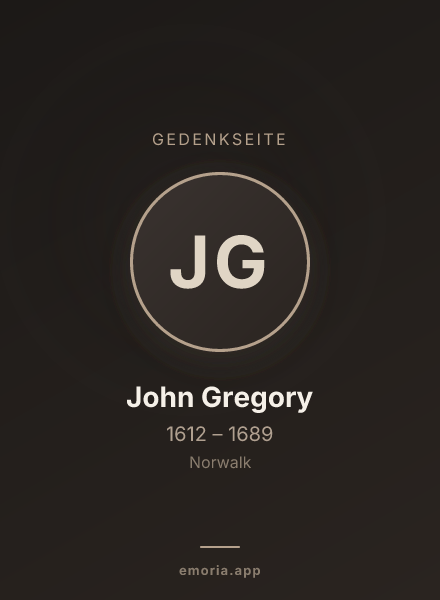 Gedenkportrait von John Gregory