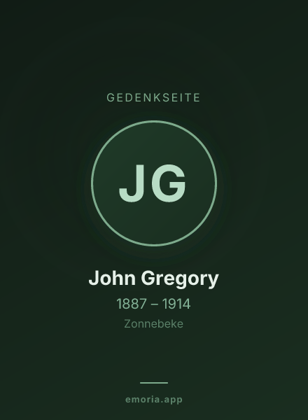 Gedenkportrait von John Gregory