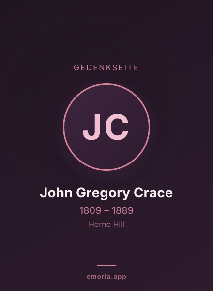 Gedenkportrait von John Gregory Crace