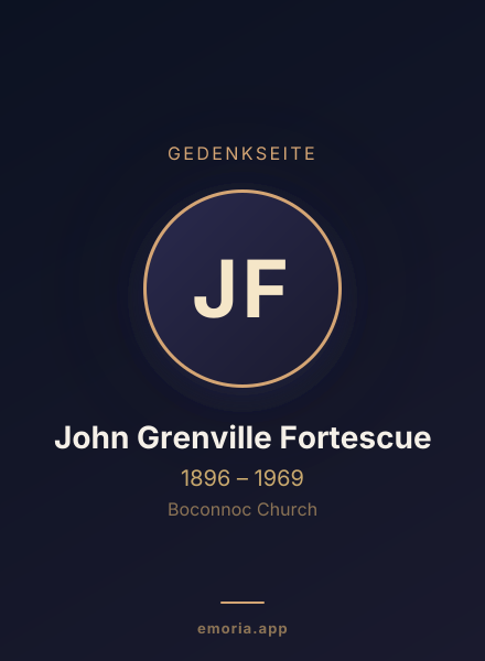 Gedenkportrait von John Grenville Fortescue