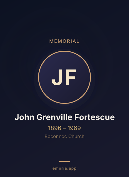 Memorial portrait of John Grenville Fortescue