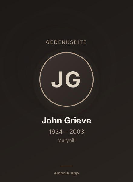 Gedenkportrait von John Grieve