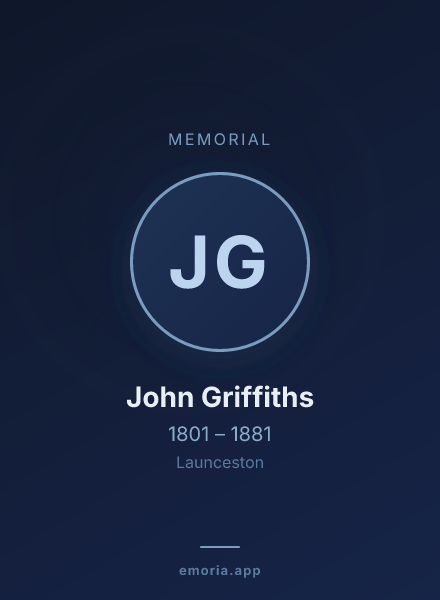 Memorial portrait of John Griffiths