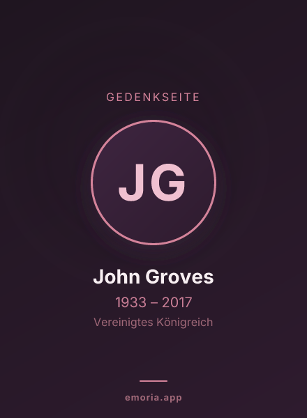 Gedenkportrait von John Groves