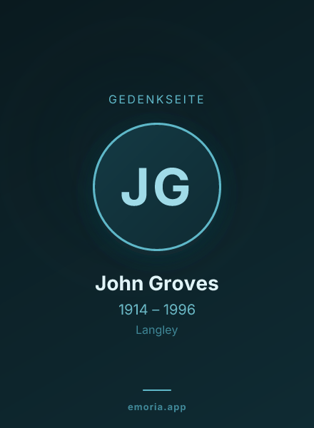 Gedenkportrait von John Groves