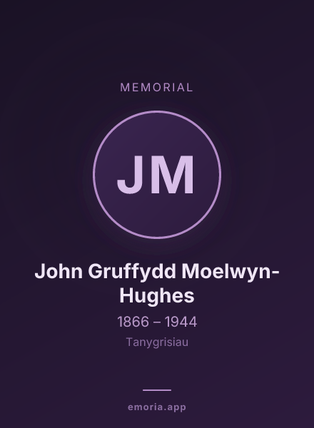 Memorial portrait of John Gruffydd Moelwyn-Hughes