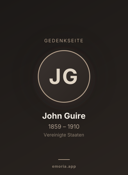 Gedenkportrait von John Guire
