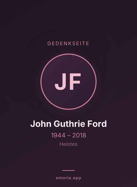 Gedenkportrait von John Guthrie Ford