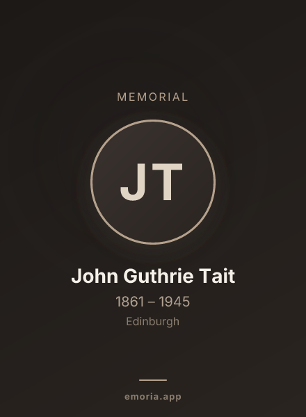 Memorial portrait of John Guthrie Tait