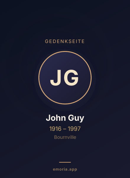 Gedenkportrait von John Guy