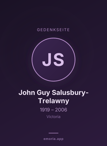 Gedenkportrait von John Guy Salusbury-Trelawny