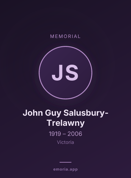 Memorial portrait of John Guy Salusbury-Trelawny