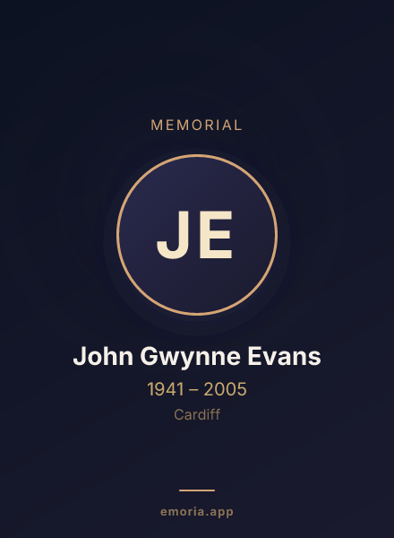 Memorial portrait of John Gwynne Evans