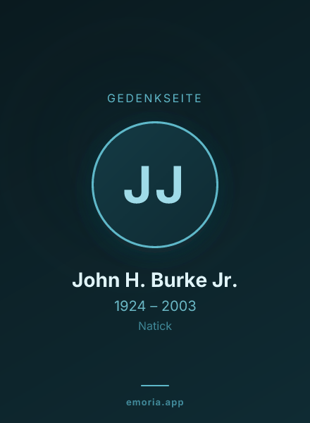 Gedenkportrait von John H. Burke Jr.