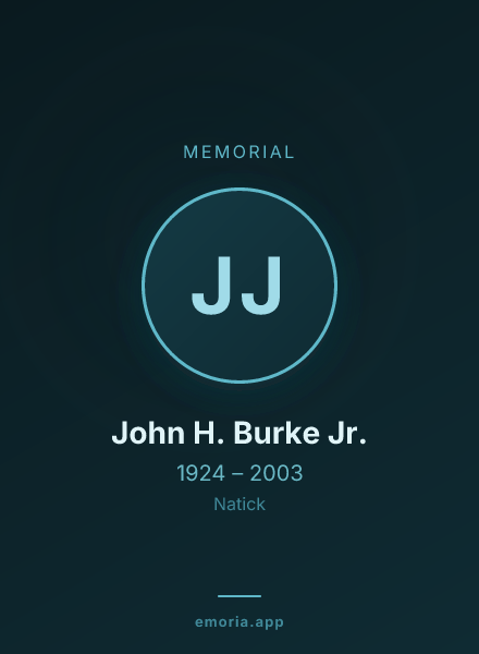Memorial portrait of John H. Burke Jr.