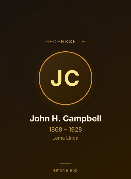 Gedenkportrait von John H. Campbell