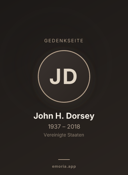 Gedenkportrait von John H. Dorsey