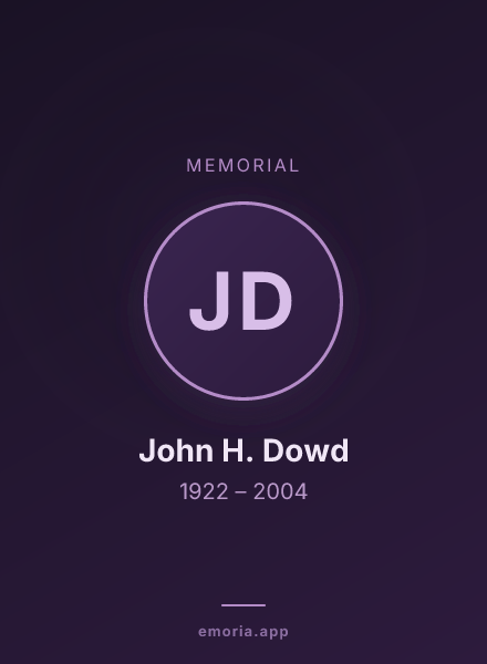 Memorial portrait of John H. Dowd