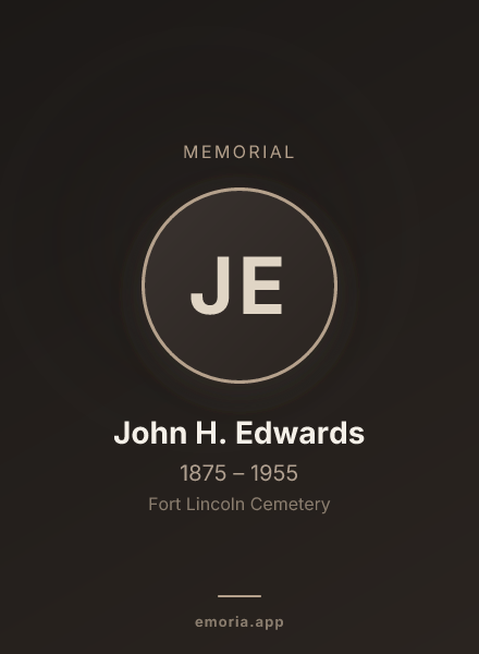 Memorial portrait of John H. Edwards