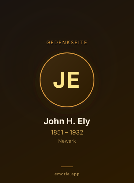 Gedenkportrait von John H. Ely