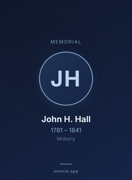Memorial portrait of John H. Hall
