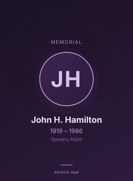 Memorial portrait of John H. Hamilton