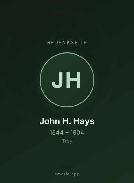 Gedenkportrait von John H. Hays