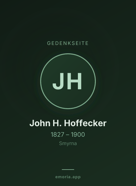 Gedenkportrait von John H. Hoffecker