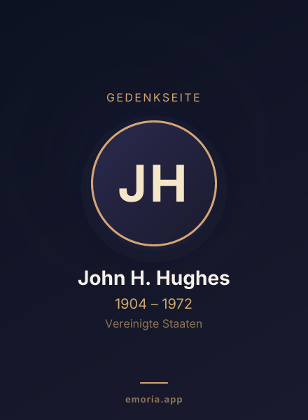 Gedenkportrait von John H. Hughes