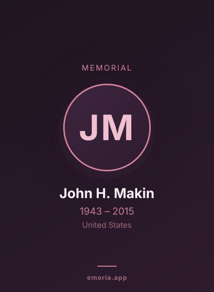 Memorial portrait of John H. Makin
