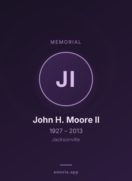 Memorial portrait of John H. Moore II