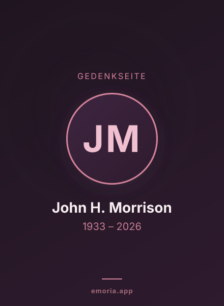 Gedenkportrait von John H. Morrison