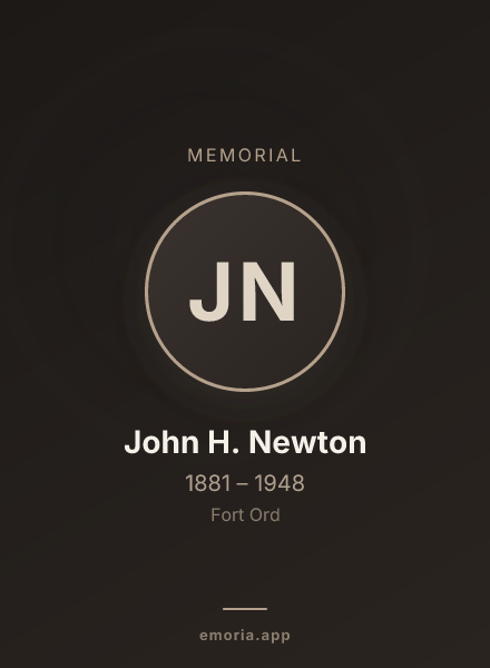 Memorial portrait of John H. Newton