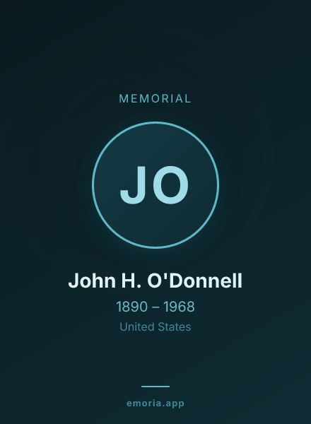 Memorial portrait of John H. O'Donnell