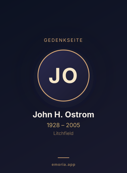 Gedenkportrait von John H. Ostrom