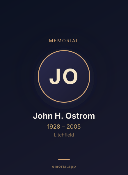 Memorial portrait of John H. Ostrom