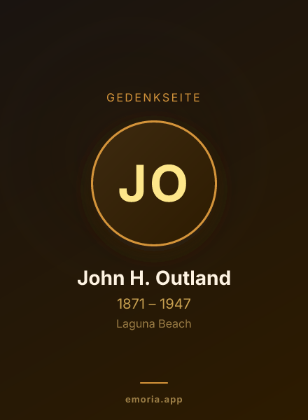 Gedenkportrait von John H. Outland