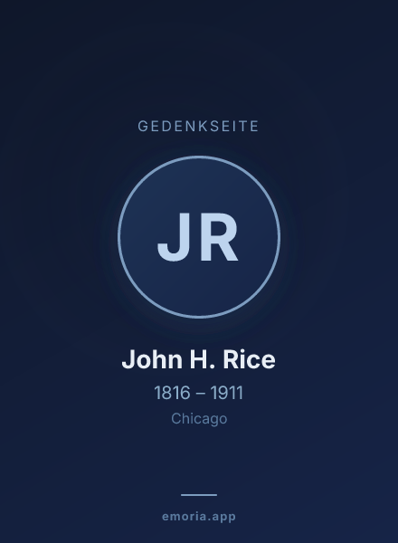 Gedenkportrait von John H. Rice