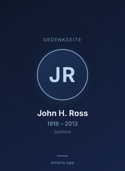 Gedenkportrait von John H. Ross