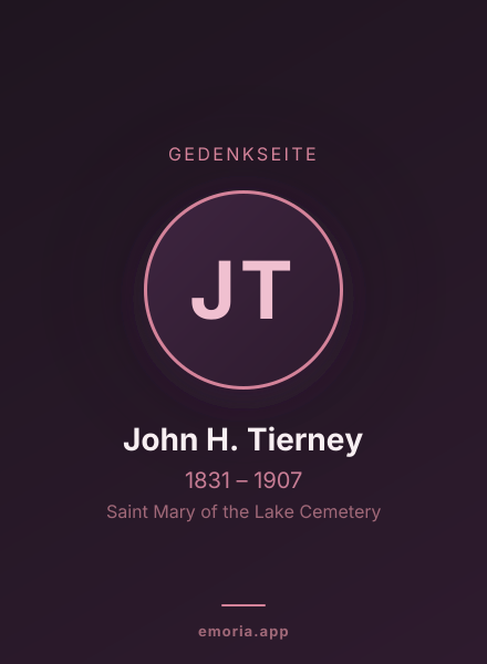 Gedenkportrait von John H. Tierney