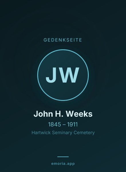 Gedenkportrait von John H. Weeks