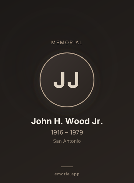 Memorial portrait of John H. Wood Jr.