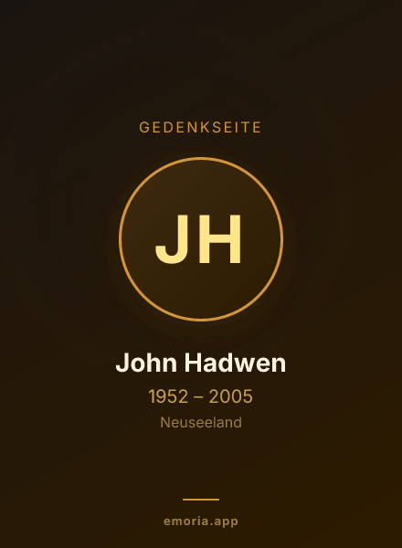 Gedenkportrait von John Hadwen
