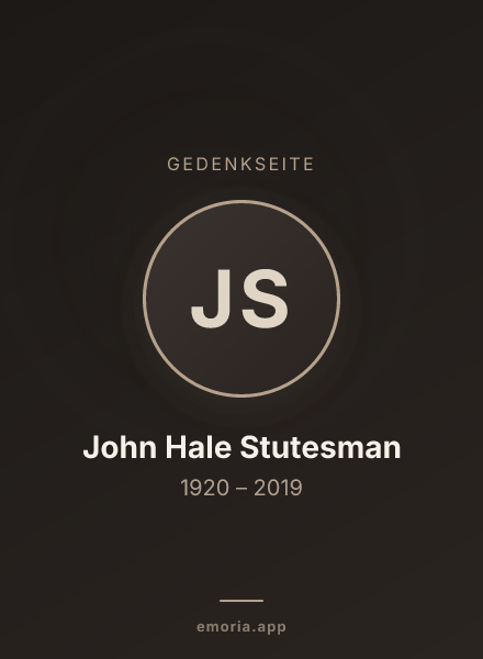 Gedenkportrait von John Hale Stutesman