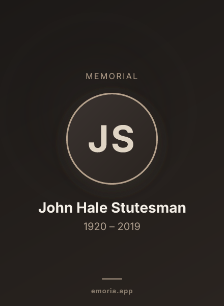 Memorial portrait of John Hale Stutesman