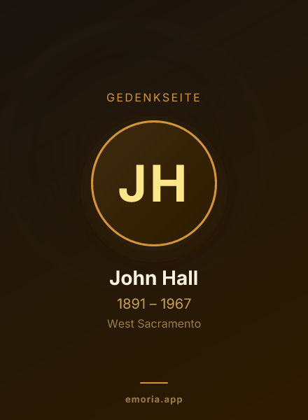 Gedenkportrait von John Hall