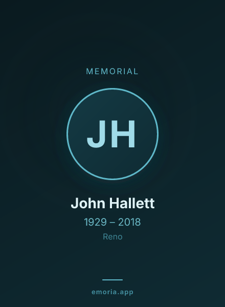 Memorial portrait of John Hallett